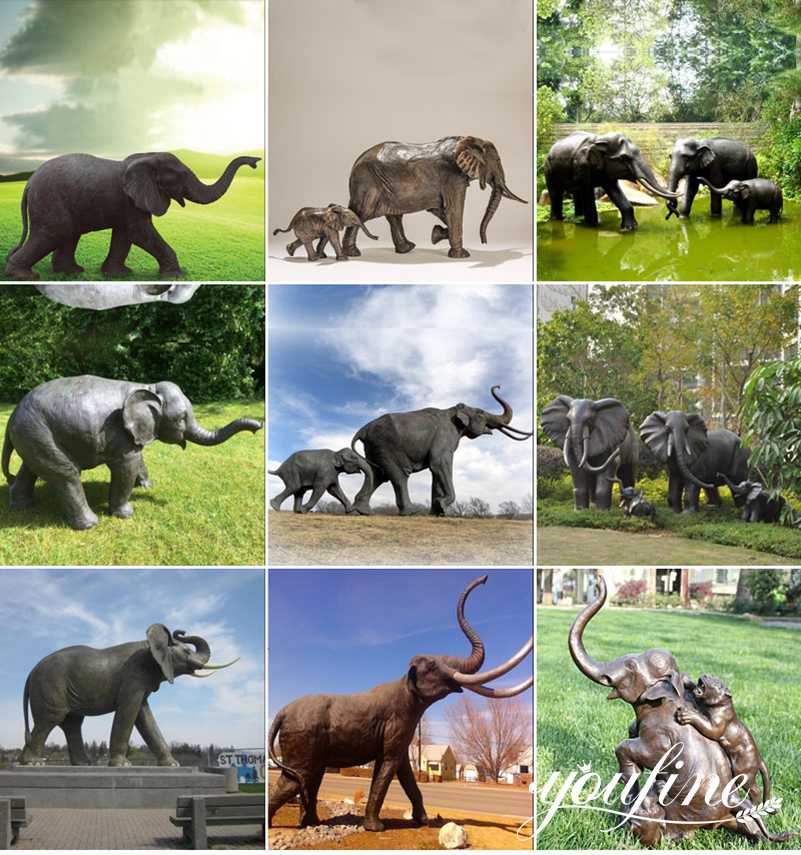 Garden Zoo Decor Outdoor Bronze Elephant Statue by Salvador Dalí Artwork for Sale BOKK-596 - Bronze Elephant Statue - 4