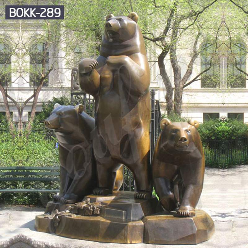 Large Bronze Mother Bear Statue for Yard Ornaments BOKK-289 - Bronze Animal Sculpture - 1