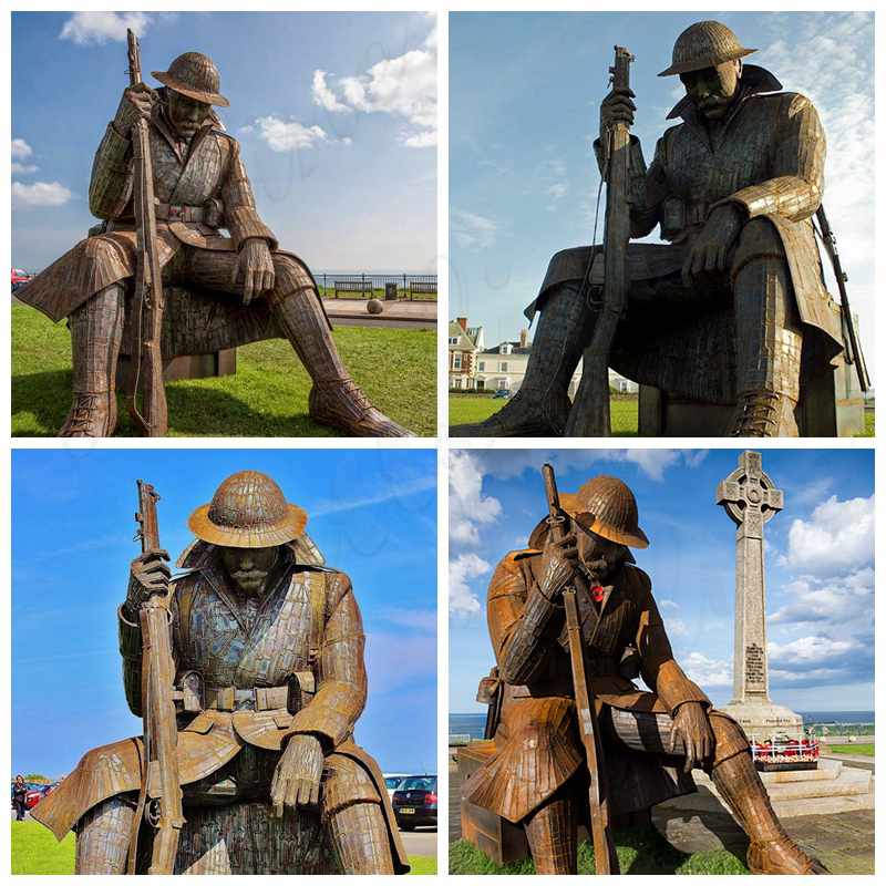 Super Large Bronze Soldier Statues Outdoor Decor for Sale BOKK-937 - Bronze Military Statues - 1