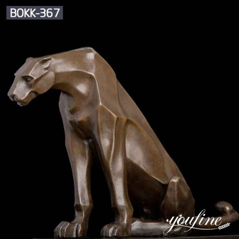 Leopard Bronze Sculpture Zoo Garden Decoration for Sale