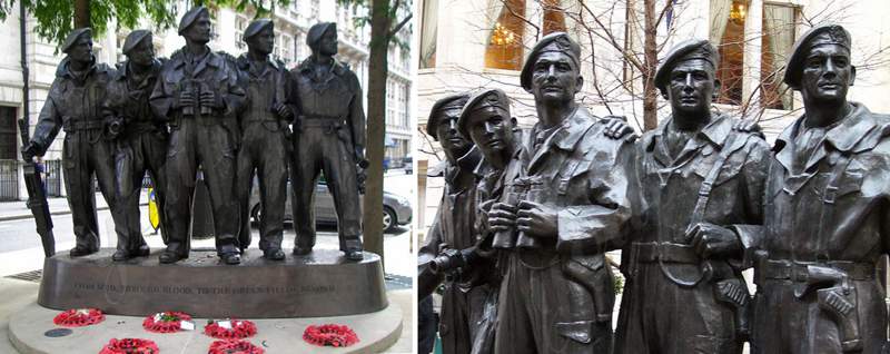 Life Size Bronze Soldier Statue Royal Tank Regiment Monument BOKK-935 - Bronze Military Statues - 1
