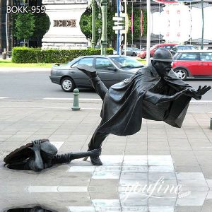 Life Size Vaartkapoen Bronze Statue Street Landscape Sculpture for Sale BOKK-959