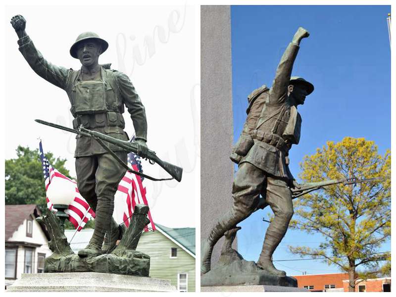Bronze Soldier Statue Monument Custom Made Large Size for Sale BOKK-932 - Bronze Figure Sculpture - 1