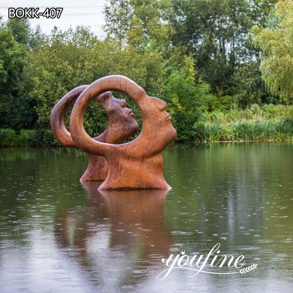 Modern Bronze Sculpture Outdoor Sculpture by the Lakes for Sale