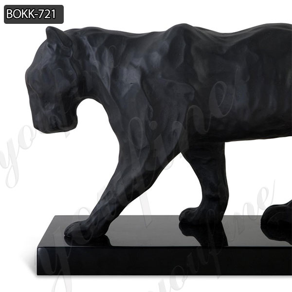 Walking Leopard Bronze Statue for Sale