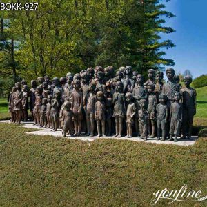 Large Bronze Monument Children Statue World War II Supply BOKK-927