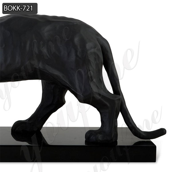bronze leopard statue
