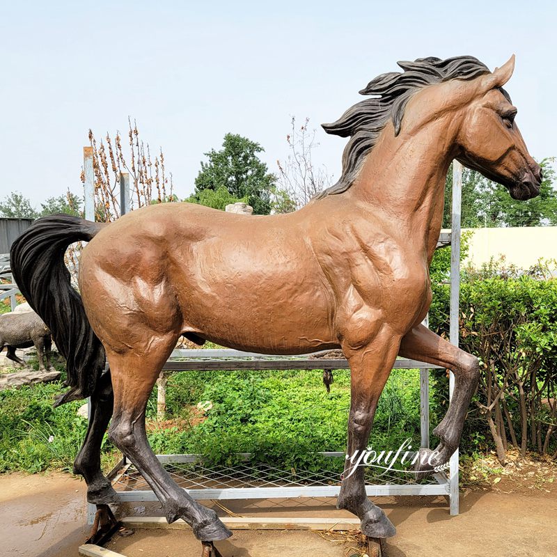 brown Outdoor Horse Sculpture for Sale