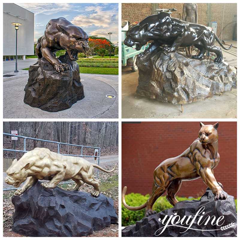 Outdoor Garden Life Size Walking Leopard Bronze Statue for Sale BOKK-721 - Bronze Leopard Statues - 3