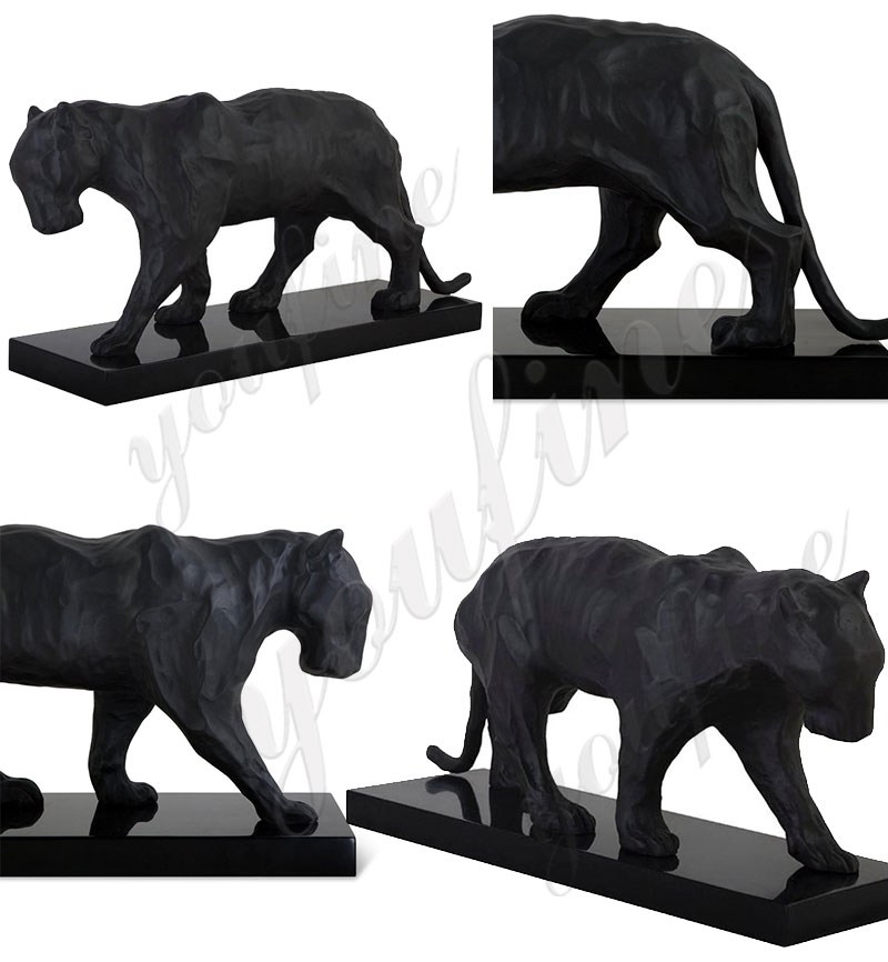 Outdoor Garden Life Size Walking Leopard Bronze Statue for Sale BOKK-721 - Bronze Leopard Statues - 1