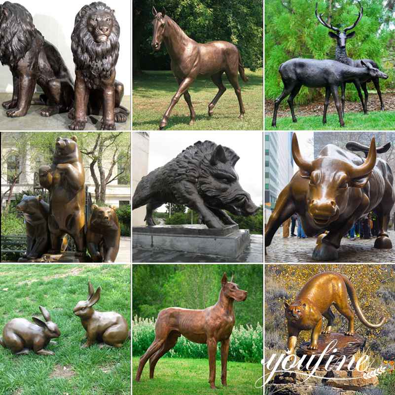 Life Size Bronze Bear Statue Outdoor Zoo Garden Decor for Sale BOKK-296 - Bronze Animal Sculpture - 4