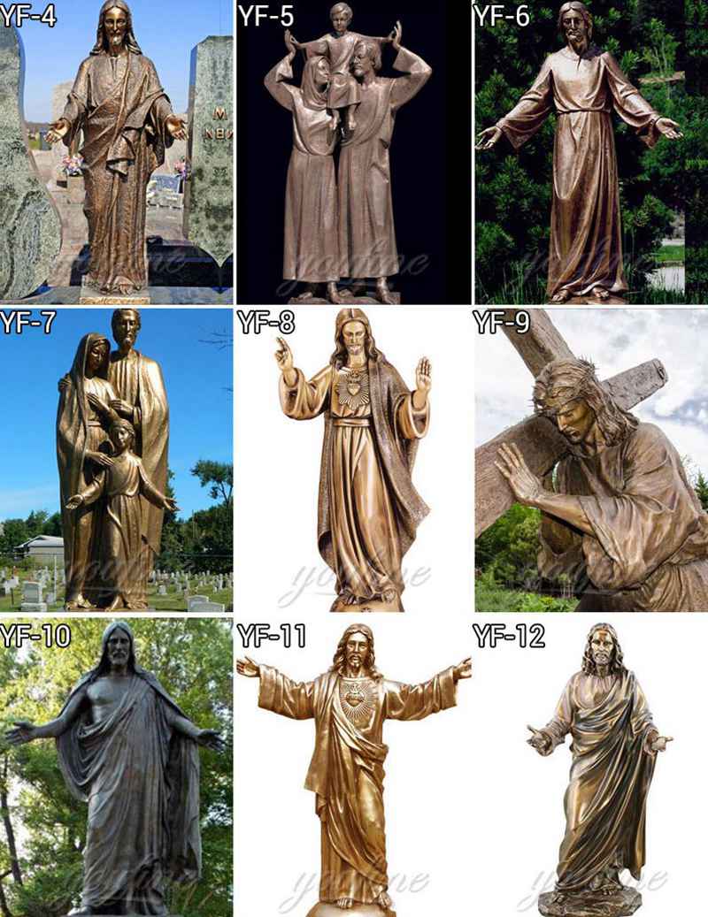 Bronze Sacred Heart of Jesus Statue Church Decoration Large Size for Sale BOKK-641 - Bronze Jesus Statue - 4