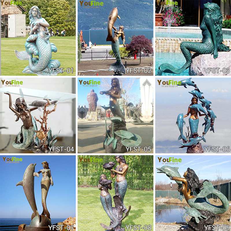 Outdoor Life Size Bronze Mermaid Sculpture for Sale - Bronze Mermaid Sculpture - 3