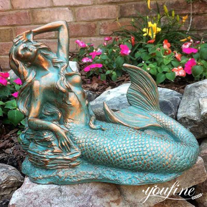 Life-Size Bronze Outdoor Mermaid Statue Seaside Decor for Sale BOKK-705 - Bronze Mermaid Sculpture - 6