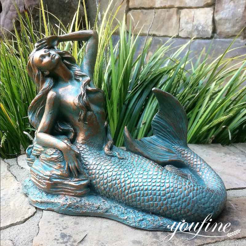 Life-Size Bronze Outdoor Mermaid Statue Seaside Decor for Sale BOKK-705 - Bronze Mermaid Sculpture - 3