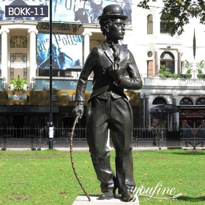 Life Size Bronze Charlie Chaplin Statue Custom Replica for Sale BOKK-11 - Bronze Classical Sculpture - 1