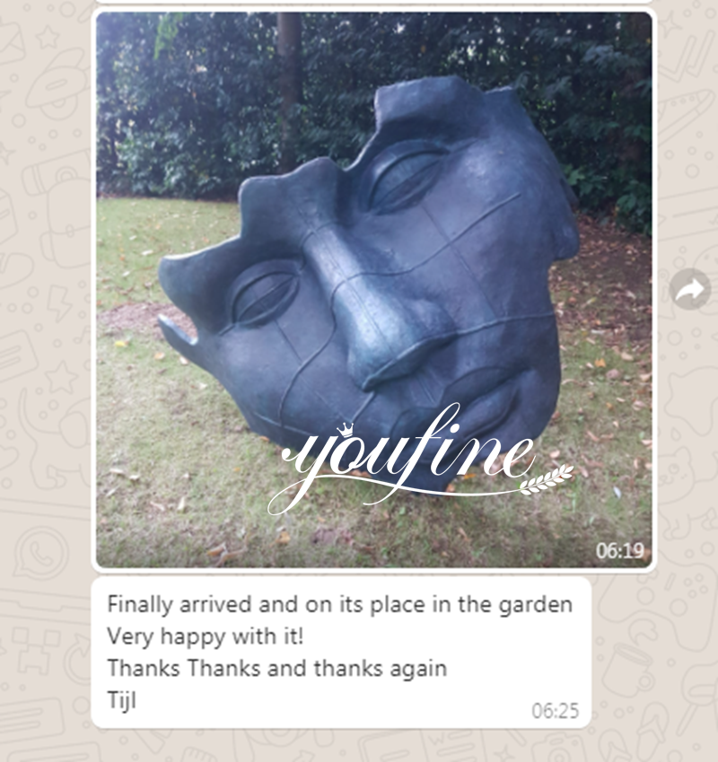 Bronze Face Statue Feedback from Belgium Customer - Customer Feedback - 3