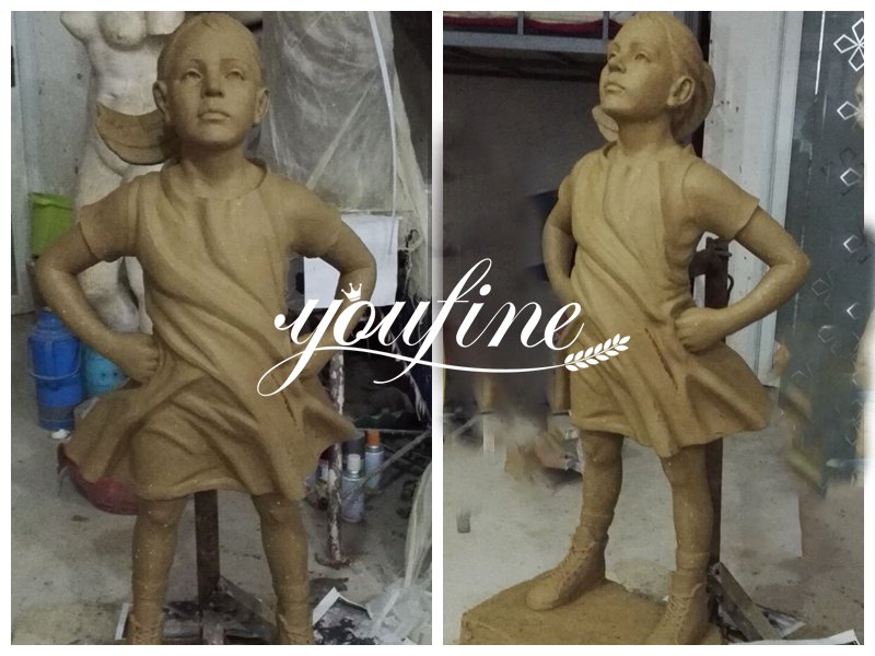 Hot Sale Bronze Fearless Girl Statue Custom Replica for Sale BOKK-21 - Bronze Children Sculpture - 2