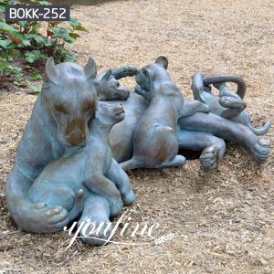 Bronze Lion Family Statues for Garden Decoration Supplier BOKK-252