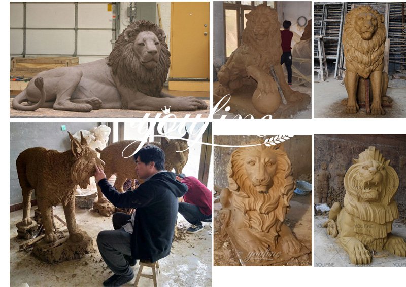 Lion Family Statues