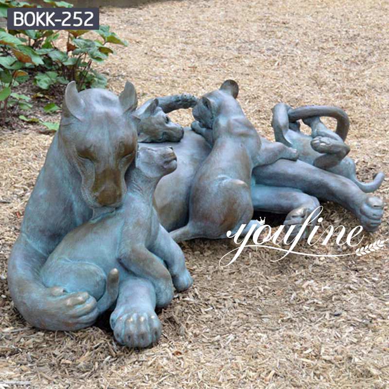 Bronze Lion Family Statues for Garden Decoration Supplier BOKK-252 - Bronze Animal Sculpture - 1