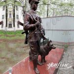 Casting Custom Bronze Soldier and Dog sculpture Monument for Sale BOKK-439