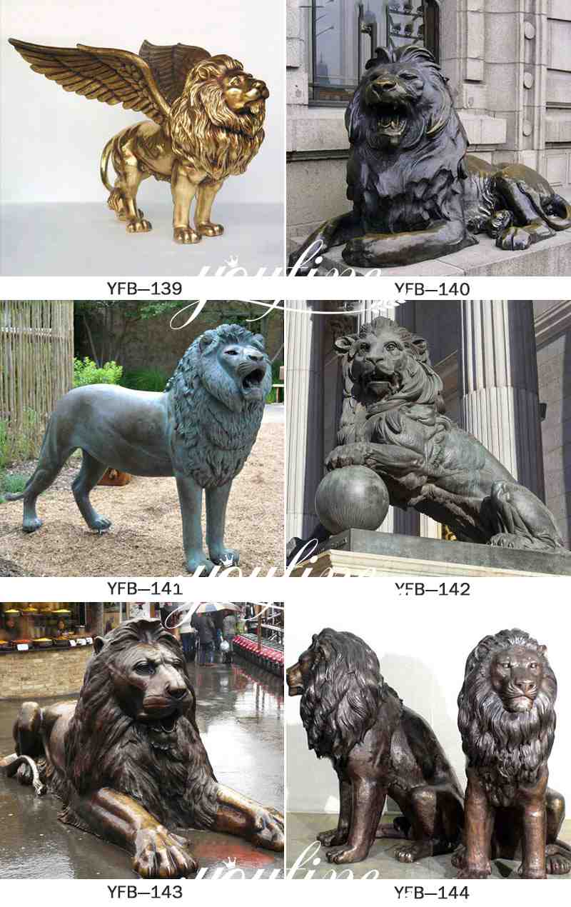 Bronze Lion Family Statues for Garden Decoration Supplier BOKK-252 - Bronze Animal Sculpture - 2