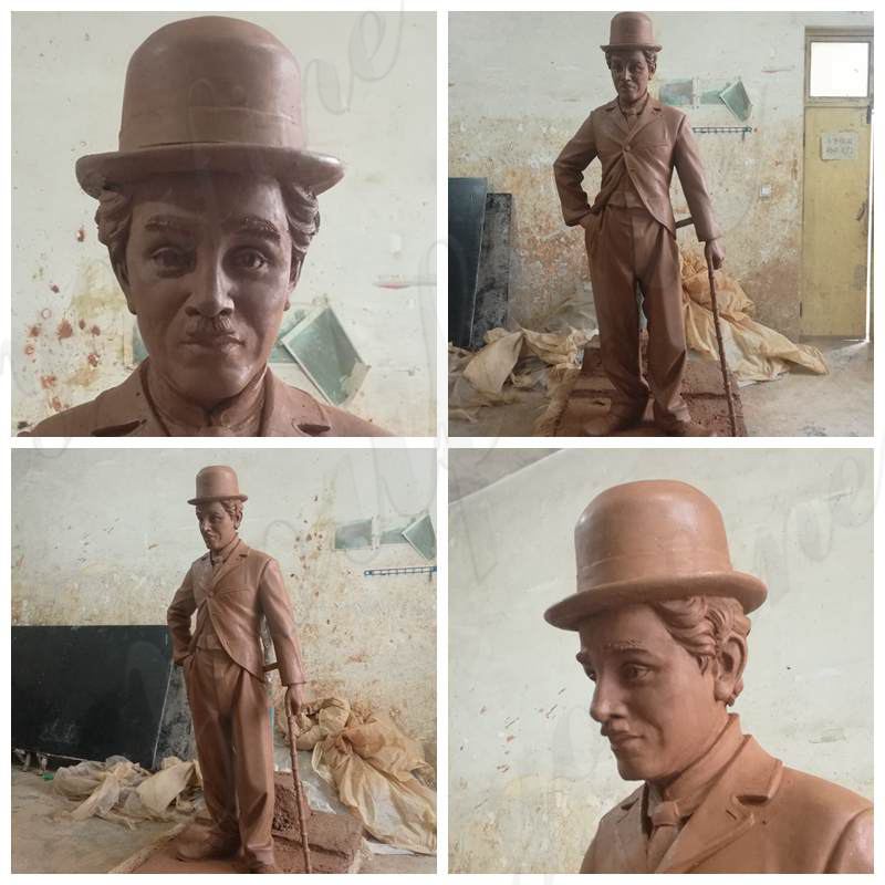 Life Size Bronze Charlie Chaplin Statue Custom Replica for Sale BOKK-11 - Bronze Classical Sculpture - 2