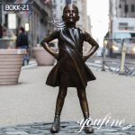 Hot Sale Bronze Fearless Girl Statue Custom Replica for Sale BOKK-21