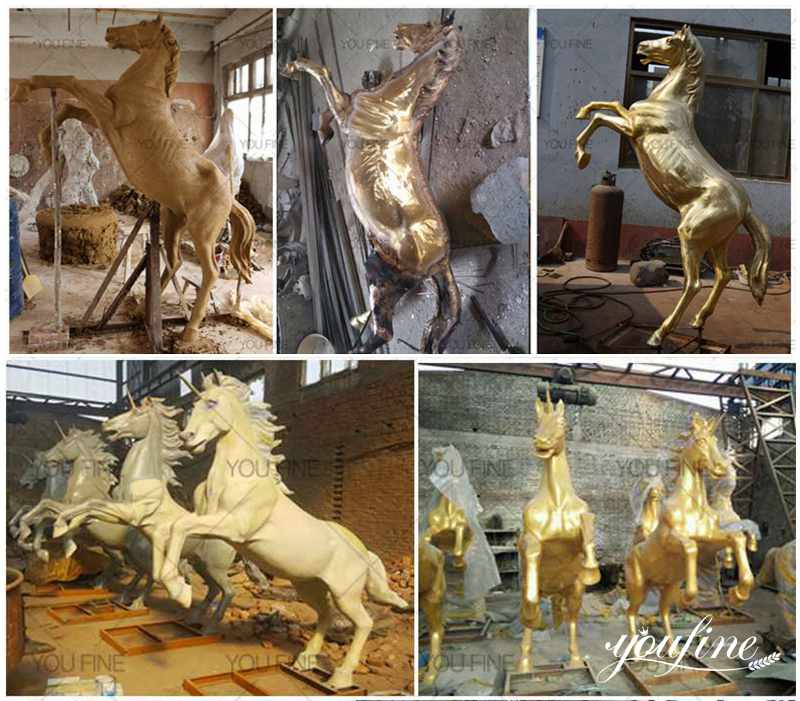 Abstract Large Bronze Horse Statue Outdoor Lawn Decor for Sale BOKK-956 - Bronze Horse Statues - 3