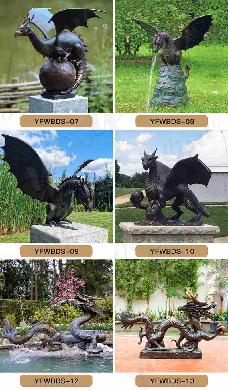 Life Size Bronze dragon Fountain Garden Decoration for Sale BOKK-966 - Bronze Animal Fountain - 4