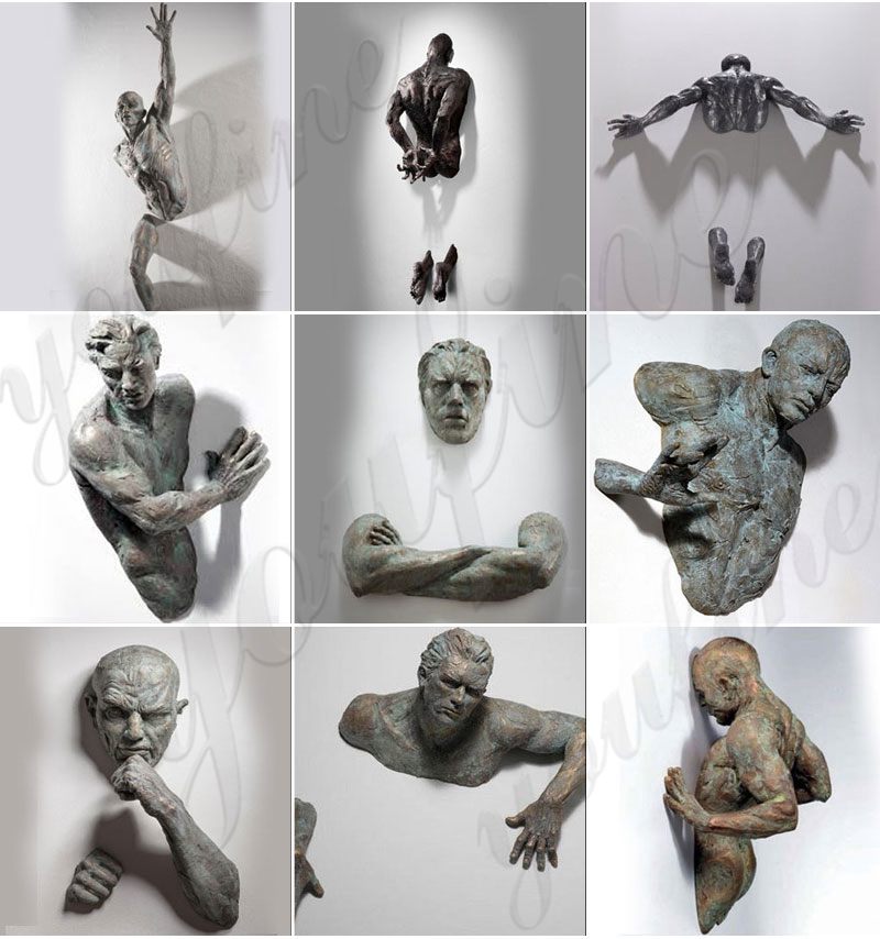 Bronze Figure Wall Art Sculpture Matteo Pugliese for Sale BOKK-94 - Abstract Bronze Sculpture - 2