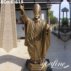 Bronze John Paul II Sculpture Church Decoration for Sale BOKK-619