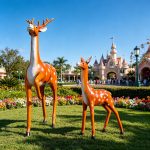 lifesize Sika Deer Sculpture in garden