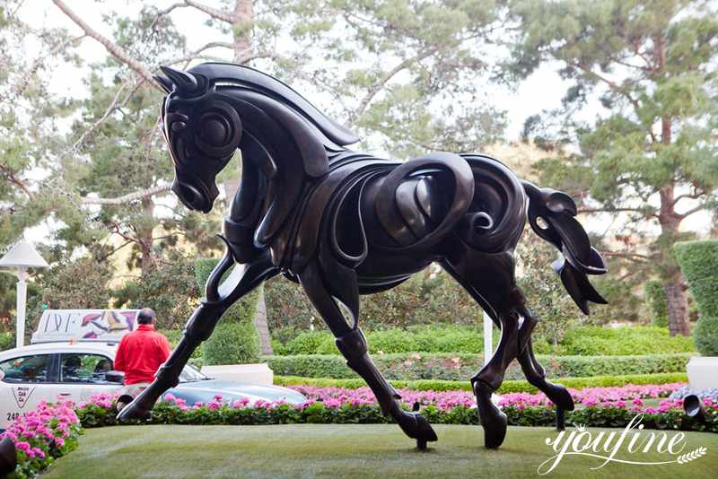 Abstract Large Bronze Horse Statue Outdoor Lawn Decor for Sale BOKK-956 - Bronze Horse Statues - 1