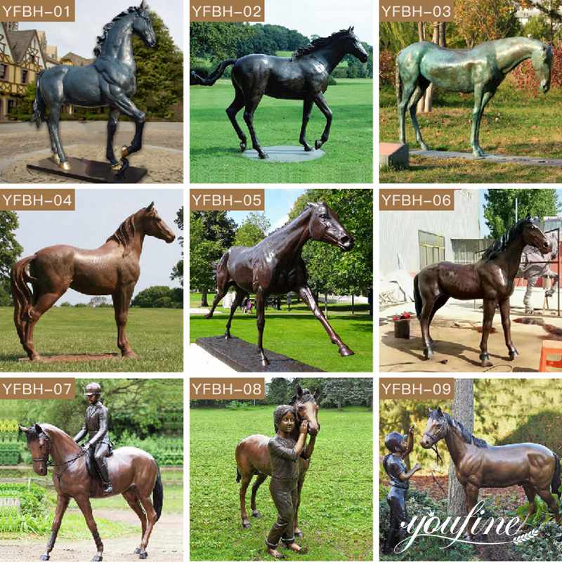 Abstract Bronze Bellerophon Taming Pegasus Horse Statue for Sale BOK1-504 - Bronze Horse Statues - 11