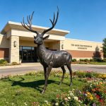 wildlife standing Life Size Reindeer Statue