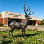 wildlife standing Reindeer Statue