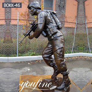 Customized Bronze Soldier Statue Outdoor Standing for Sale BOKK-46