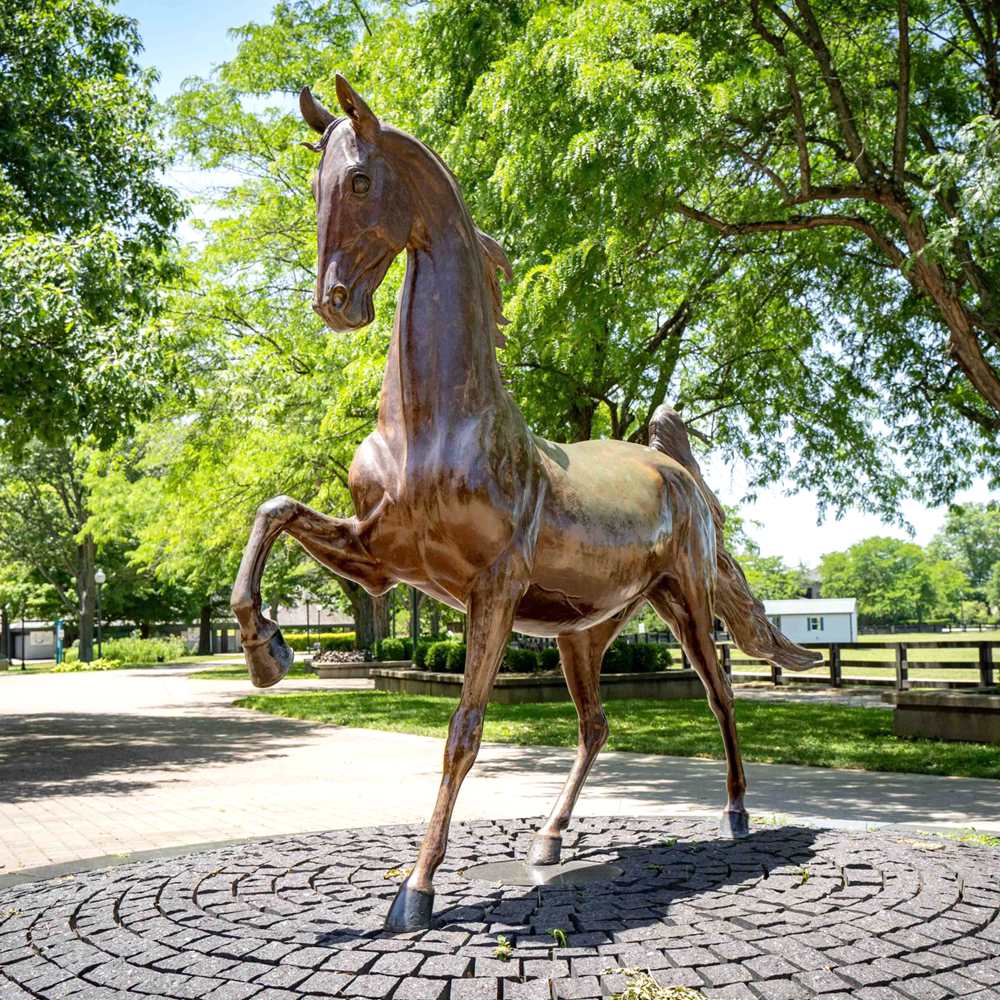 lifesize American Saddlebreds horse Statue