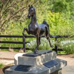 lifesize Kentucky Horse Park American Saddlebreds bronze Statue
