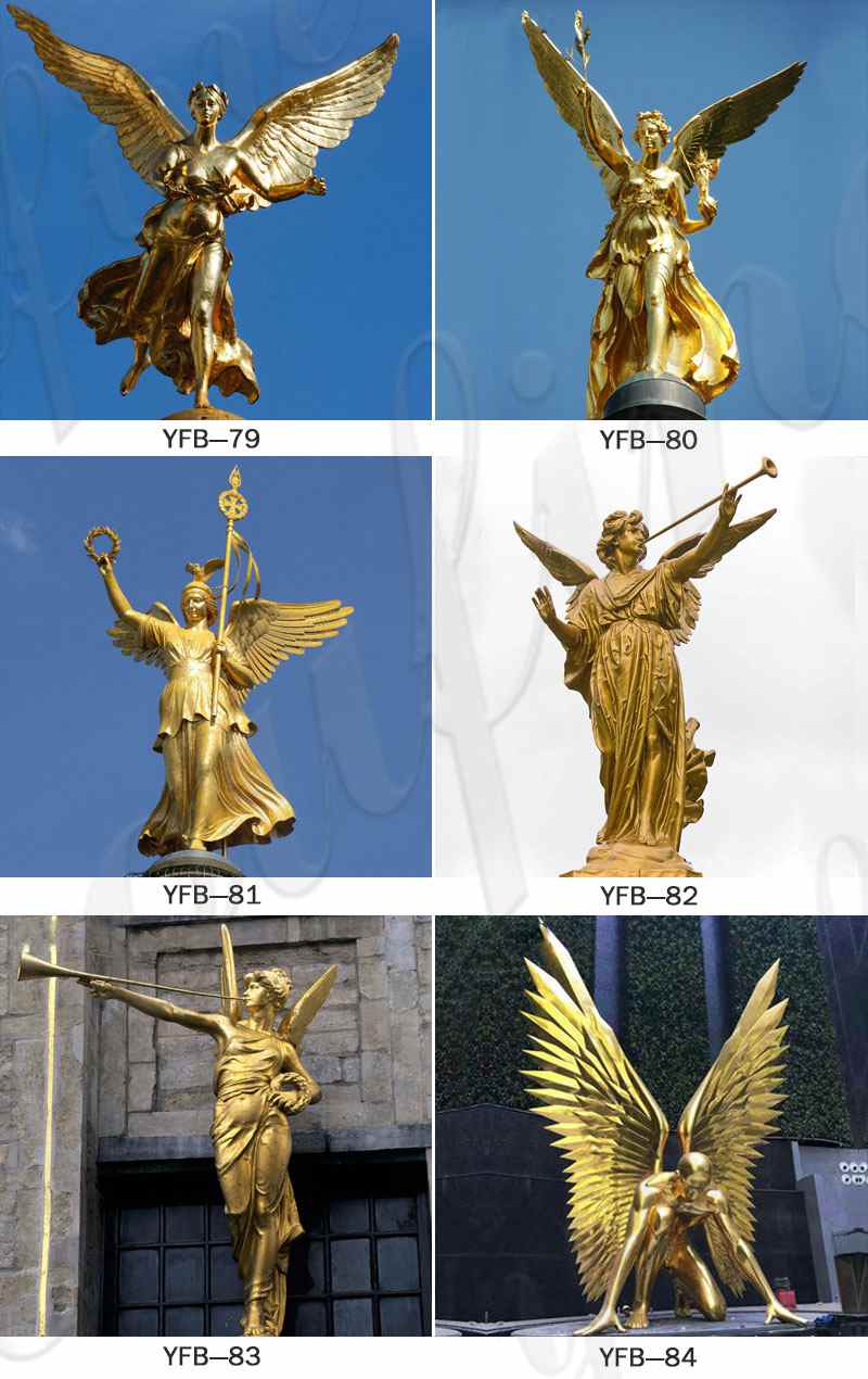 Large Garden Bronze Gabriel Angle Statue for Sale BOKK-155 - Bronze Angel Sculpture - 2