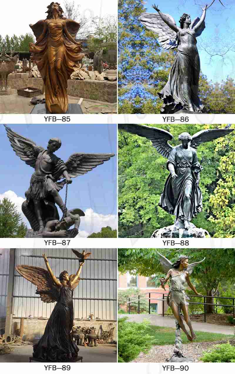 Large Garden Bronze Gabriel Angle Statue for Sale BOKK-155 - Bronze Angel Sculpture - 1