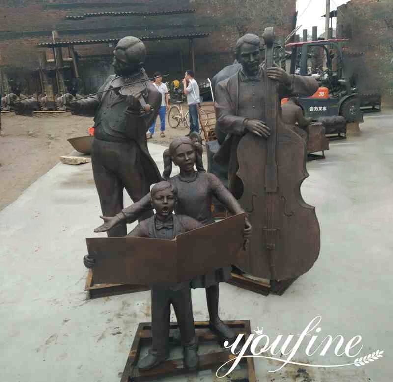 Life Size Bronze Musician Sculptures Group for Sale BOKK-180 - Bronze Classical Sculpture - 2