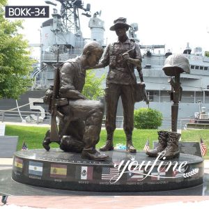 Outdoor Bronze Military Statue Memorial for Sale BOKK-34