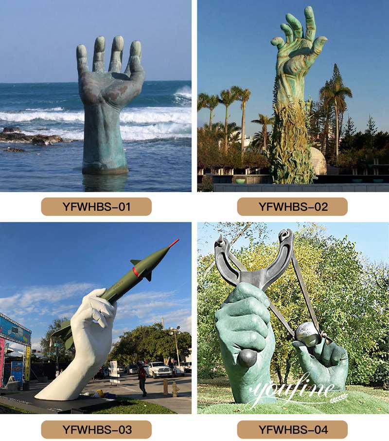 Large Bronze Hand of God Statue Lorenzo Quinn Sculptures for Sale BOKK-974 - Abstract Bronze Sculpture - 8