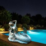 large bronze mermaid sculpture for swimming pool