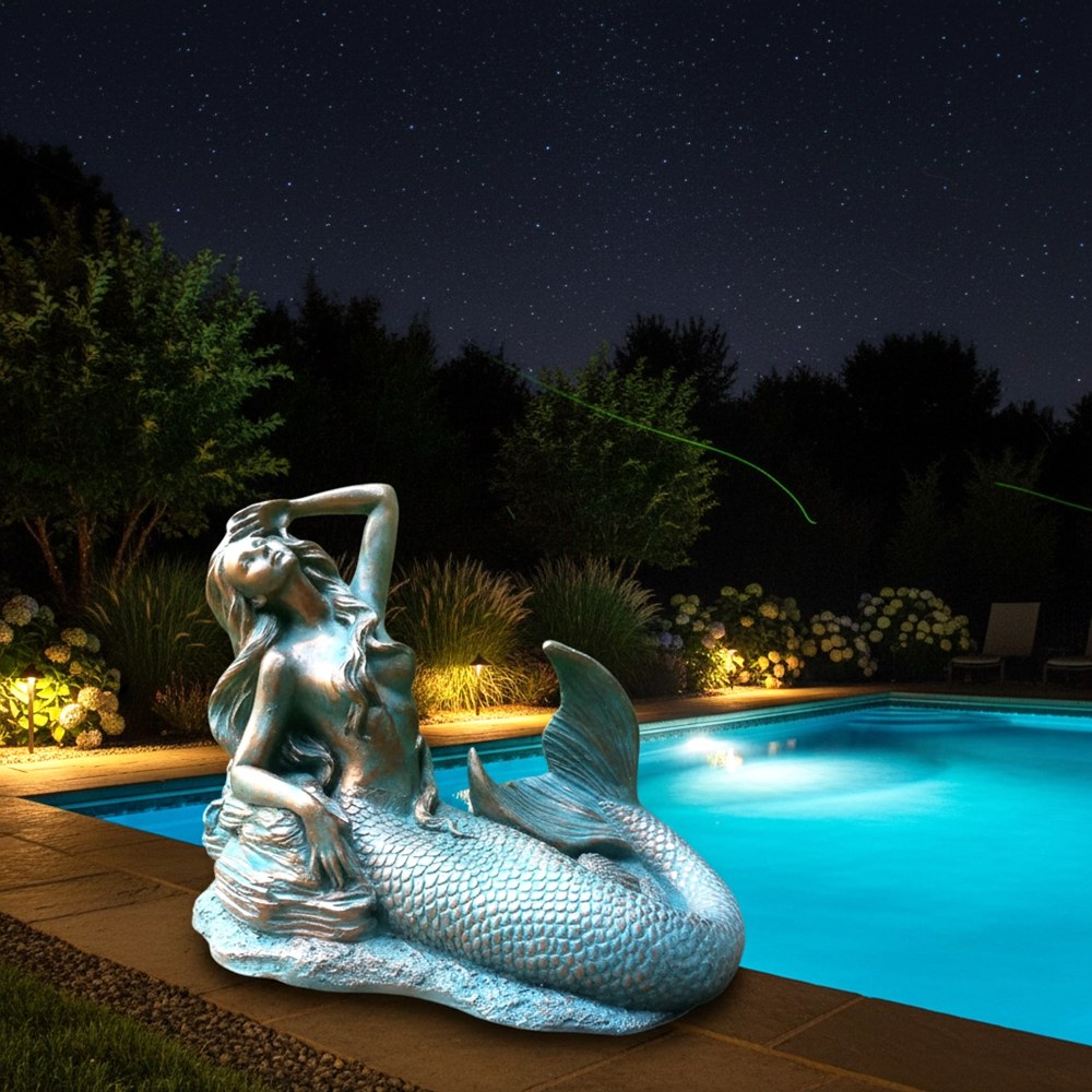 large bronze mermaid sculpture for swimming pool