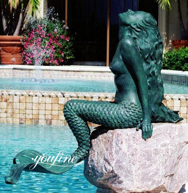 Life-Size Bronze Mermaid Statue for Garden Decor on Discount BOKK-706 - Bronze Classical Sculpture - 4