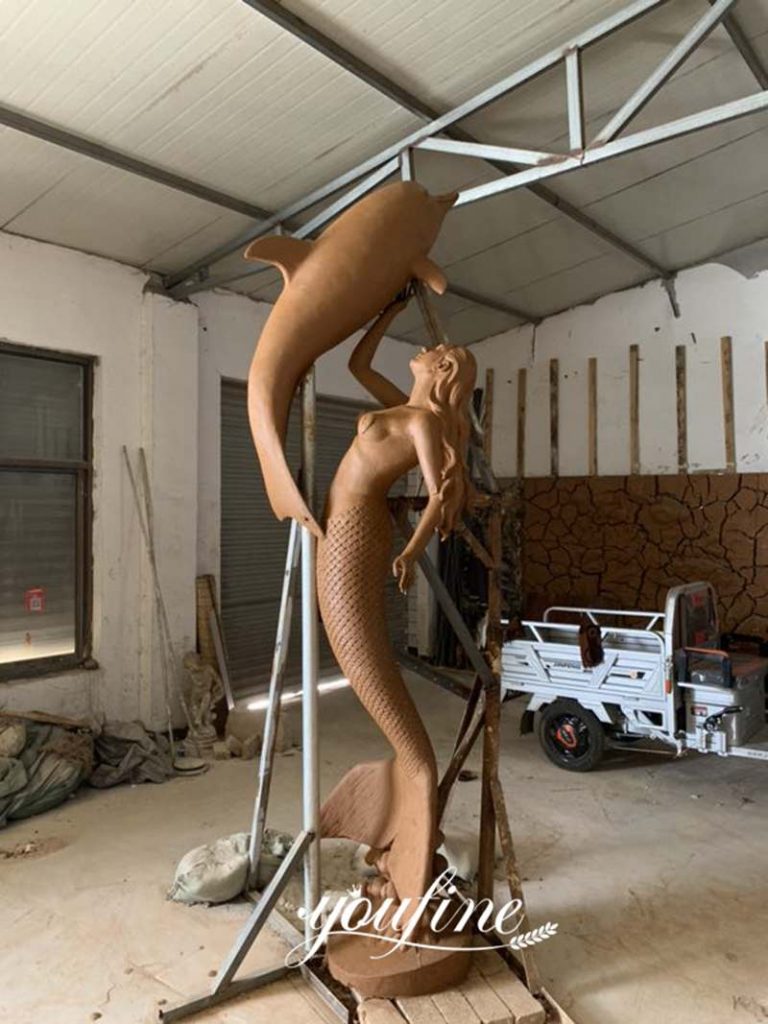 Life-Size Bronze Mermaid Statue for Garden Decor on Discount BOKK-706 - Bronze Classical Sculpture - 10
